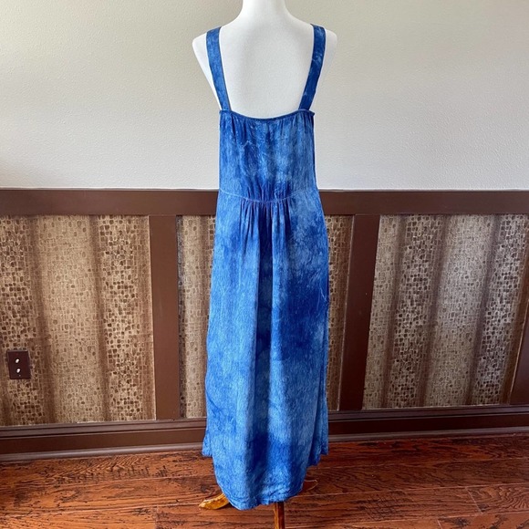 Raquel Allegra Dress Sleeveless Midi Blue Tie Dye Print Size Small NWT - Picture 6 of 11